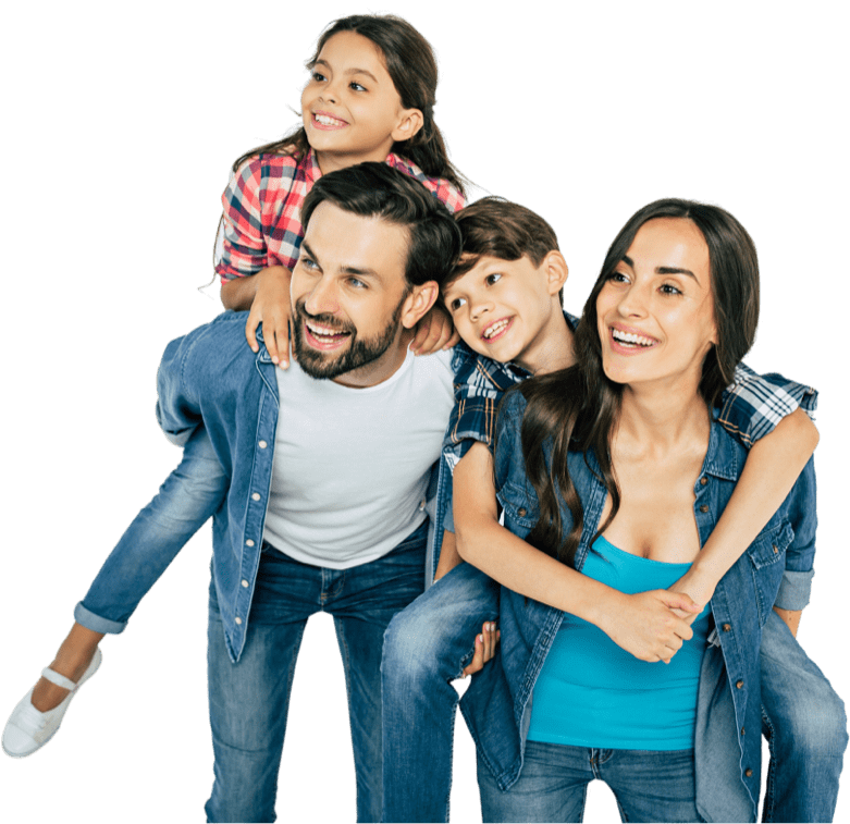 Dental Insurance - Happy family with kids. Aetna Dental plan